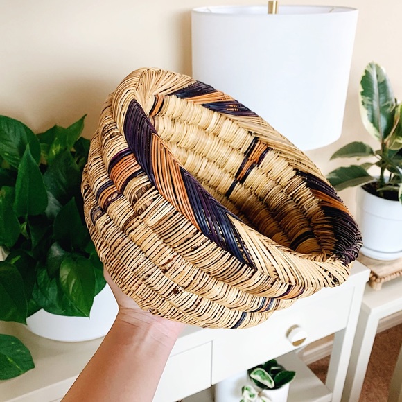 Vintage Other - Vintage Woven Boho Basket/Planter